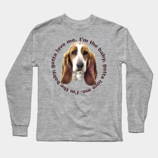 Adorable Basset Hound Dog Long Sleeve T-Shirt